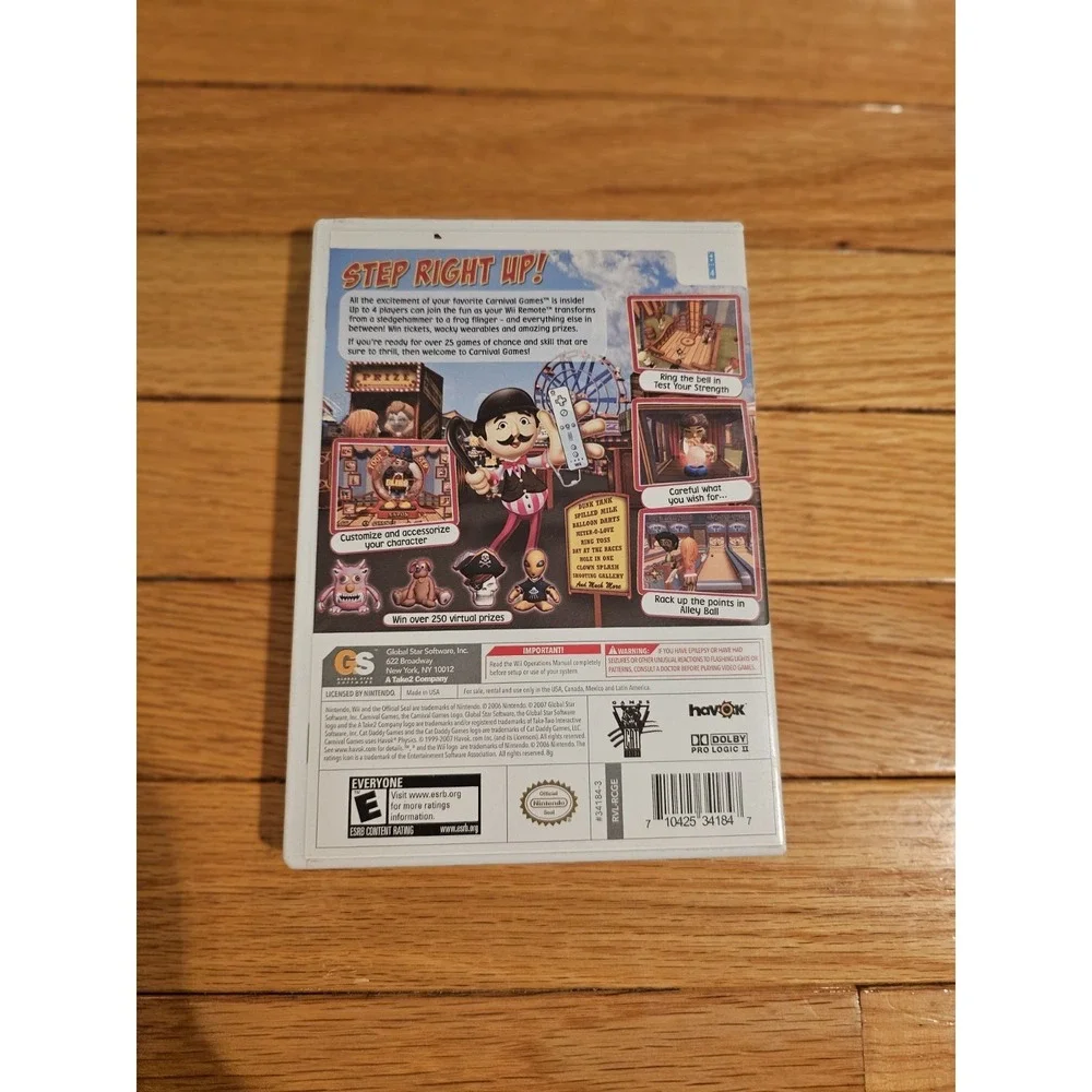 Carnival Games (Nintendo Wii, 2007) Complete w/ Manual